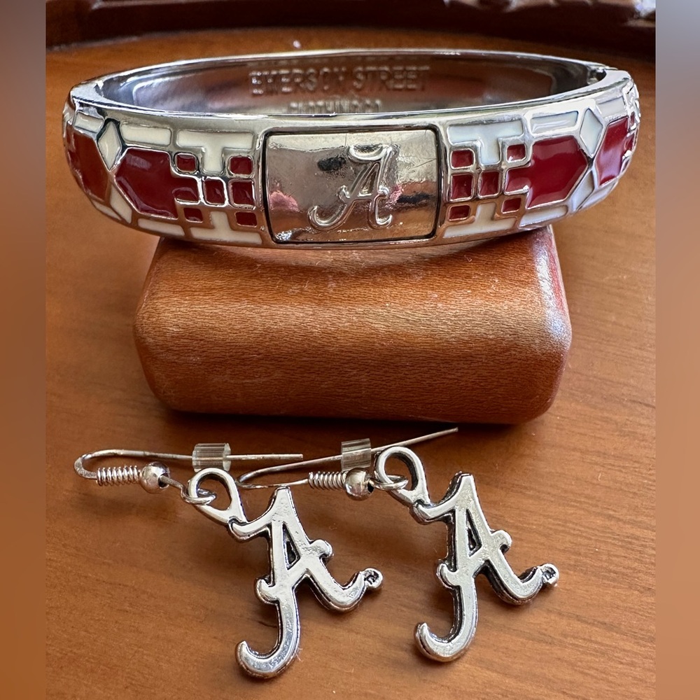 University of Alabama bracelet and earrings